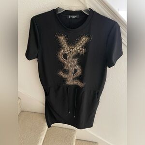 Black Dress “YSL” jeweled design
